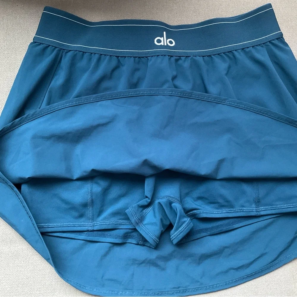 Alo Yoga Match Point Tennis Skirt Eclipse Blue M